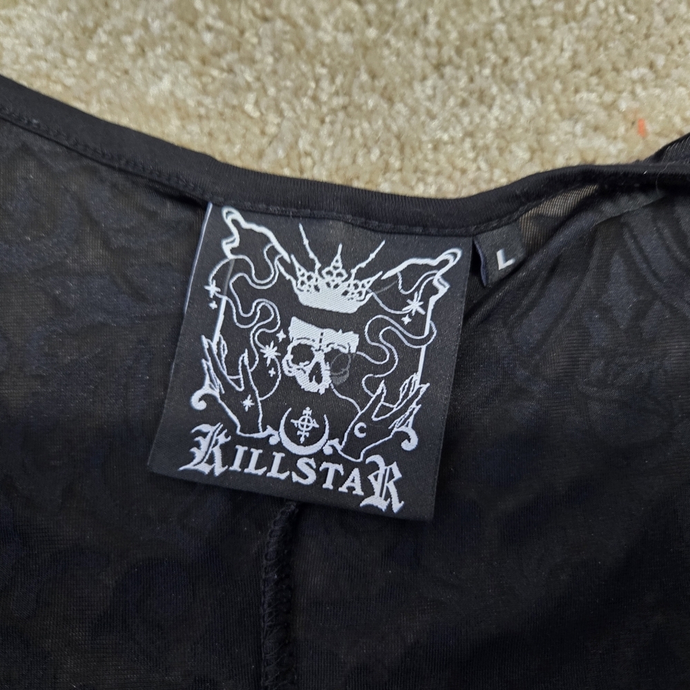 Killstar Velvet Burnout Tunic Tank Top L - Picture 4 of 4